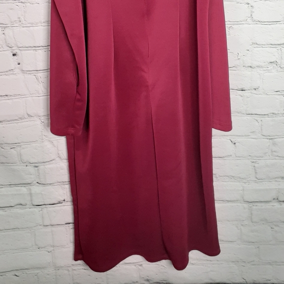 NEW 12 Ashley Stewart Burgundy Cutout Dress - Picture 6 of 8